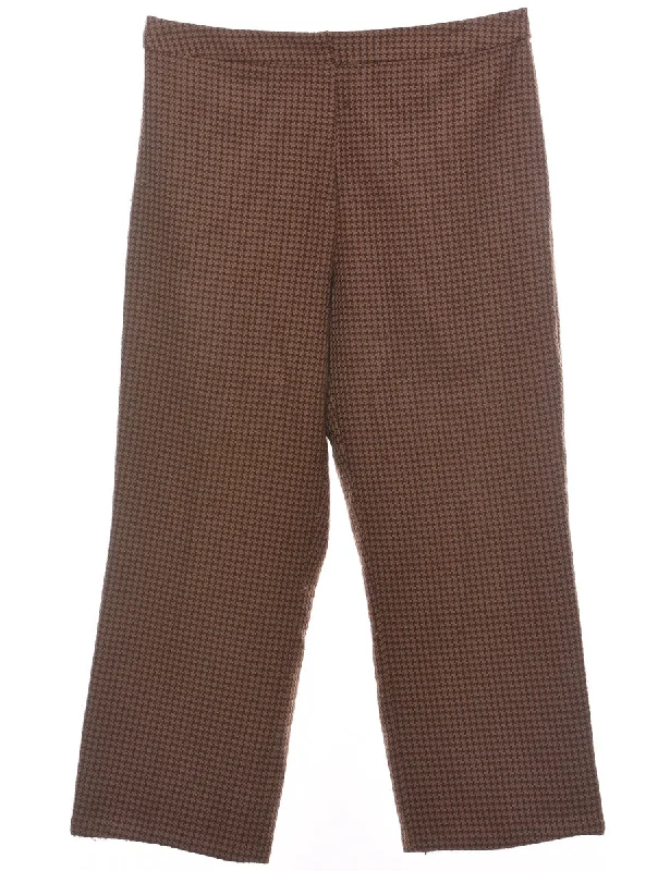 Buy Now Patterned Brown Classic Trousers - W35 L26
