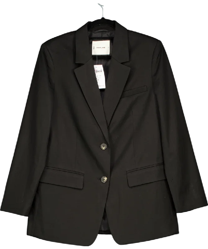 Weekend Special EVERLANE Black Oversized Cotton Blend Blazer UK S