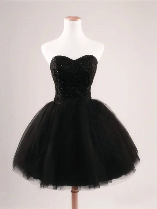 winter dresswinter dressBlack Ball Gown Sweetheart Short Prom Dresses,Black Prom Dress,Cheap Short Black Dresses For Prom,Little Black Prom Dress, Cocktail Dresses, Homecoming Dresses