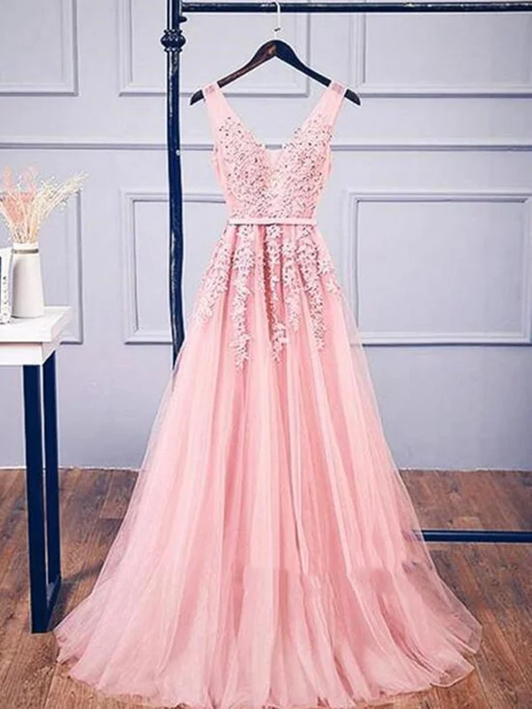 Special Discount A Line V Neck Lace Pink Prom Dress, Pink Lace Formal Dress, Pink Evening Dress Special Discount A Line V Neck Lace Pink Prom Dress, Pink Lace Formal Dress, Pink Evening Dress