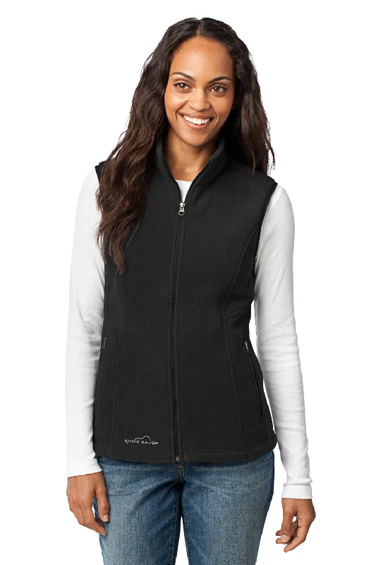 Super Bargain Eddie Bauer Womens Full Zip Fleece Vest - Black