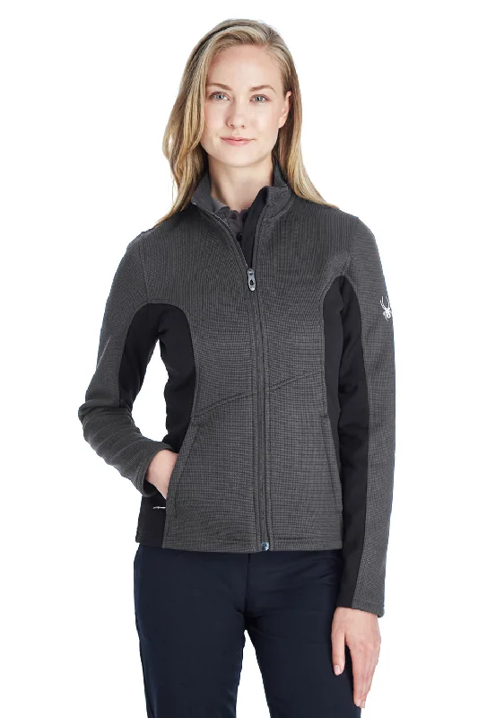 Doorbuster Deal Spyder Womens Constant Full Zip Sweater Fleece Jacket - Polar Grey/Black Doorbuster Deal Spyder Womens Constant Full Zip Sweater Fleece Jacket - Polar Grey/Black