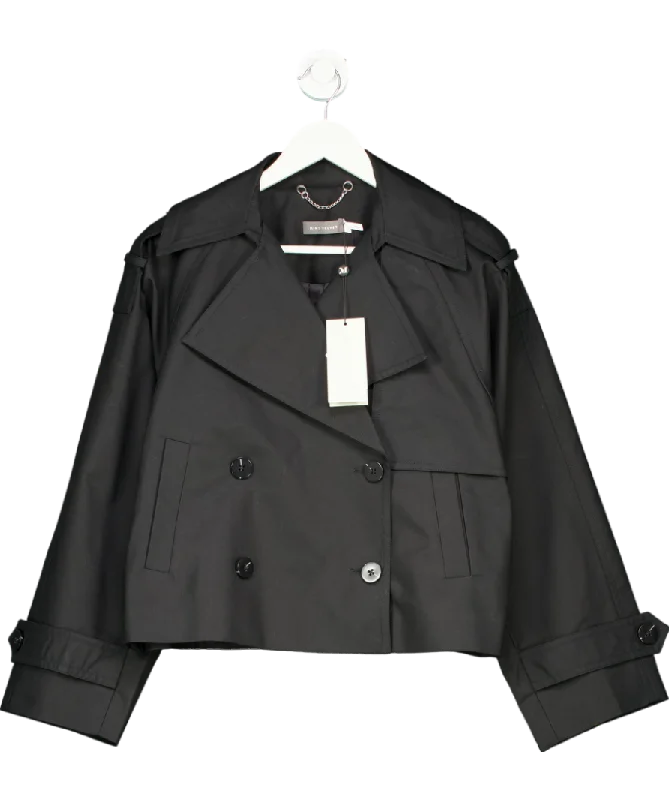 Great Bargains Mint Velvet Black Cropped Trench Coat UK M