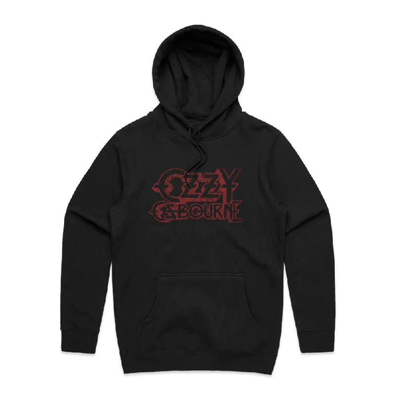 Weekend Flash Sale Ozzy Osbourne - Angel Wings - Black Pullover Hood
