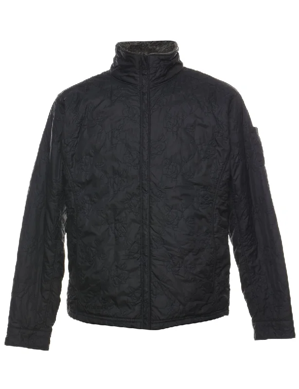 Massive Deals Columbia Embroidered Black Zip-Front Puffer Jacket - L