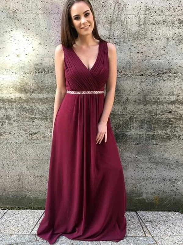 Inventory Reduction A Line V Neck Burgundy Long Prom Dresses, V Neck Burgundy Formal Graduation Evening Dresses SP2173 Inventory Reduction A Line V Neck Burgundy Long Prom Dresses, V Neck Burgundy Formal Graduation Evening Dresses SP2173