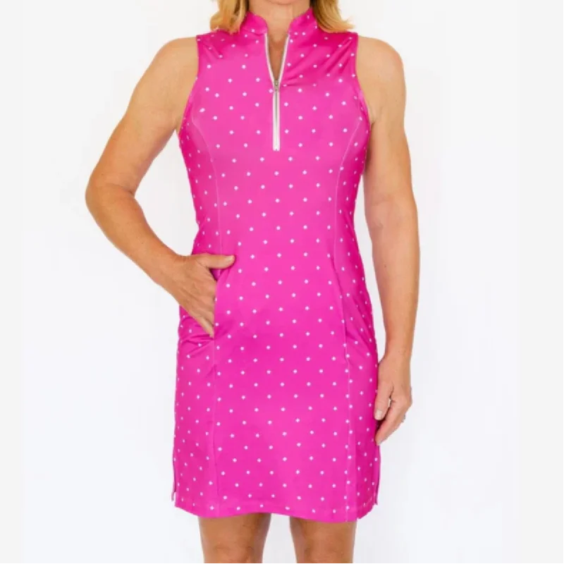 long sleeve dresslong sleeve dressAmy Sport Frontline Sleeveless Dress- Pink Flame Logo