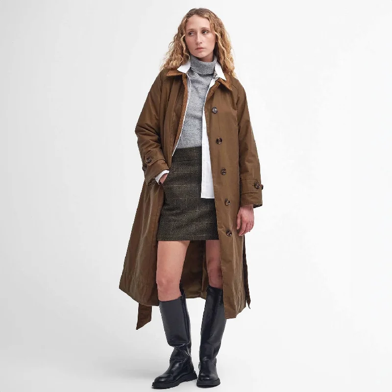 The Best Prices Marianne Waxed Trench Coat Sand/Ancient Loden Tartan
