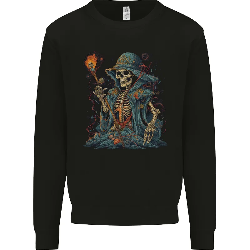 urban sports sweatshirtA Living Dead Wizard Skull Sorcerer Mens Sweatshirt Jumper