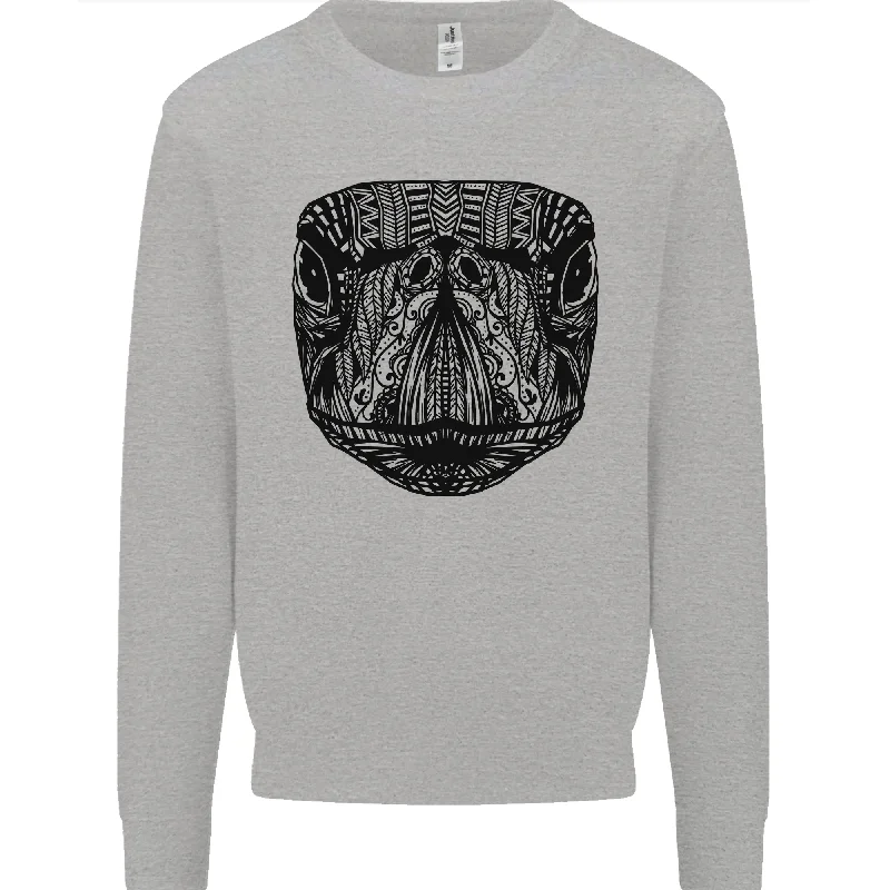 Super Sale A Mandala Turtle Head Tribal Tortoise Mens Sweatshirt Jumper