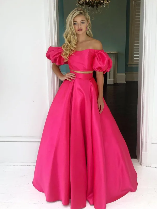 Epic Deals Off the Shoulder 2 Pieces Hot Pink Long Prom Dresses, Off Shoulder Hot Pink Formal Dresses, Hot Pink Evening Dresses Epic Deals Off the Shoulder 2 Pieces Hot Pink Long Prom Dresses, Off Shoulder Hot Pink Formal Dresses, Hot Pink Evening Dresses
