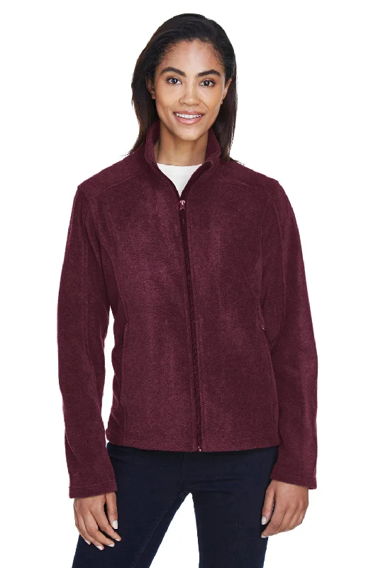 Deal Alert Core 365 Womens Journey Pill Resistant Fleece Full Zip Jacket - Burgundy