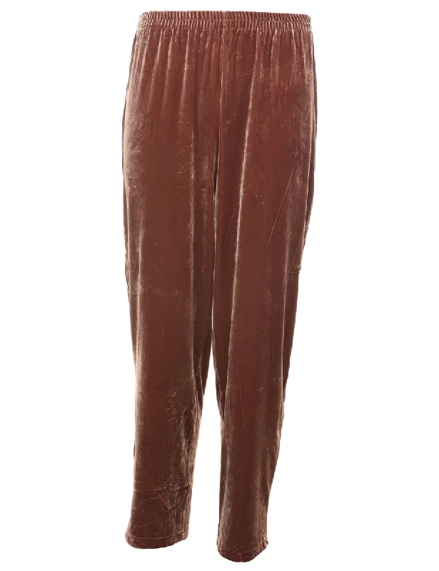 Loyalty Reward Elasticated Waist Velvet Trousers - W30 L30