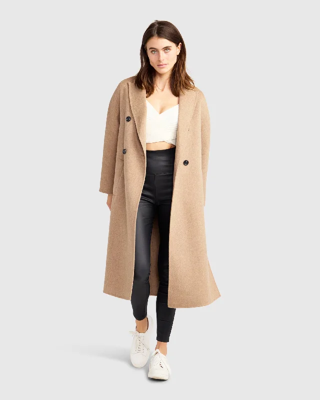 Low Prices Guestlist Oversized Double Breasted Coat - Oat