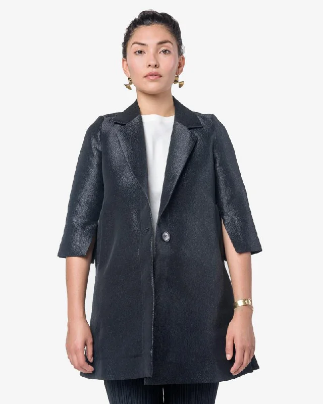 Special Savings Ann Coat in Black Silk