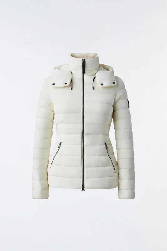 Seasonal Sale MICHI Agile-360 stretch light down jacket with hood Cream