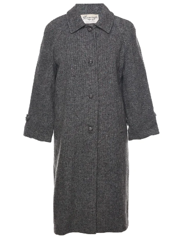Stock Clearance Single Breasted Wool Coat - M