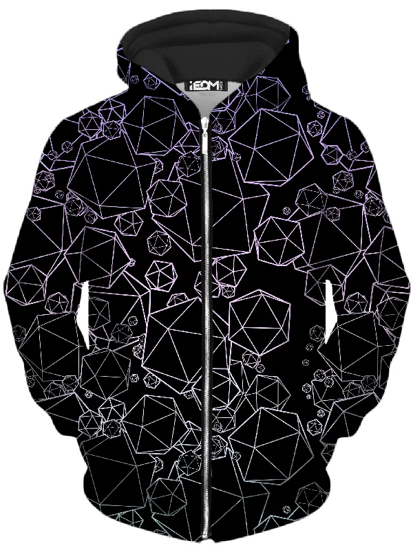 simple hoodieIcosahedron Madness Cold Unisex Zip-Up Hoodie