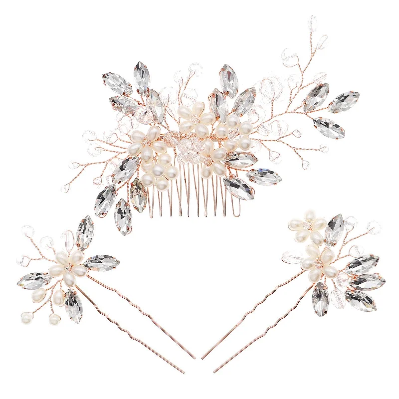 vintage-inspired dressvintage-inspired dressWedding Hair Comb Pearl Forest Bride Hair Accessories ，Set of 3 734482274608