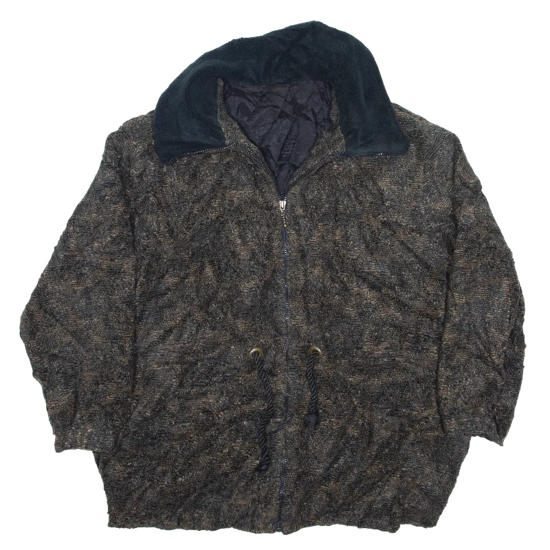 Get It Before It’s Gone Fleece Jacket Brown 90s Womens L