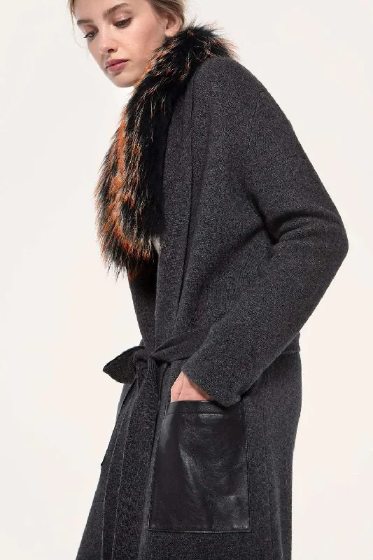 Great Deals Knitted coat with fox