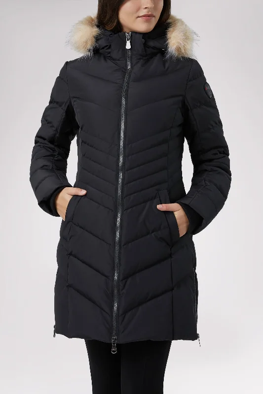 Flash Sale Queens Quilted Puffer w/Faux Fur Hood Trim
