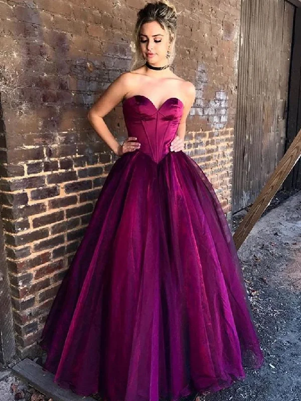 Can't Miss Custom Made Sweetheart Neck Purple/Red Prom Gown, Purple/Red Prom Dresses, Formal Dresses