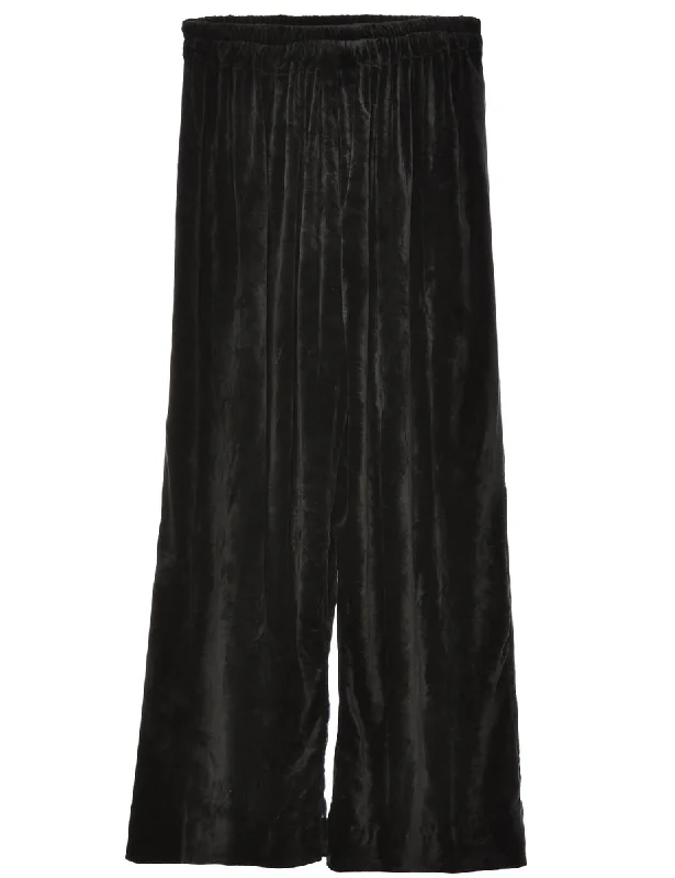 Special Savings Velvet Fabric Black Trousers - W24 L27