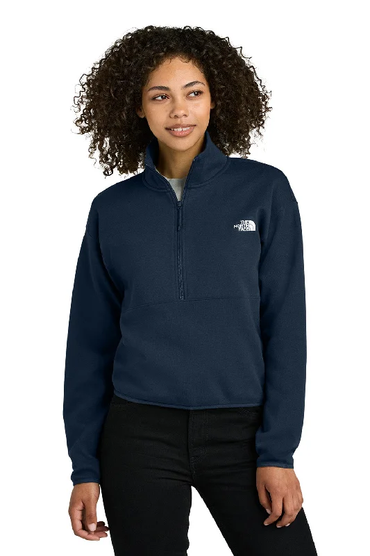 Can't Be Beat The North Face Womens Double Knit 1/4 Zip Fleece Jacket - Summit Navy Blue - New