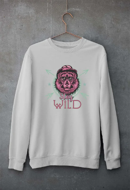 modern athletic hoodieStay Wild Unisex Sweatshirt for Men/Women