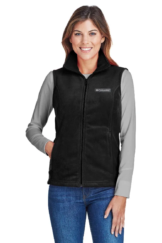 Warehouse Sale Columbia Womens Benton Springs Full Zip Fleece Vest - Black - Closeout Warehouse Sale Columbia Womens Benton Springs Full Zip Fleece Vest - Black - Closeout