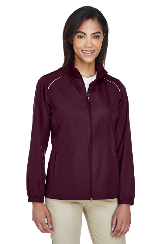 Fantastic Offers Core 365 Womens Motivate Water Resistant Full Zip Jacket - Burgundy