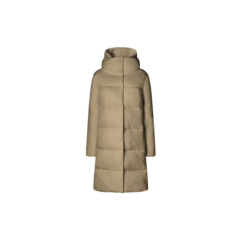 Shop and Save Woman's animal free puffer jacket Sibyl in Rainy Beige