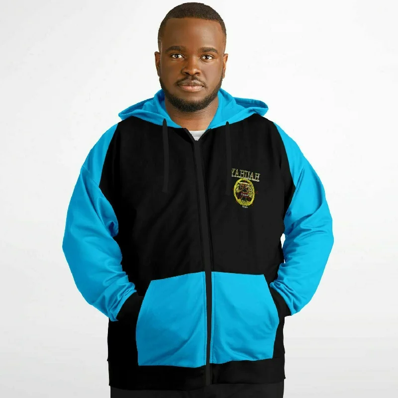 Massive Deals A-Team 01 Blue Designer Fashion Triblend Plus Size Unisex Full Zip Hoodie