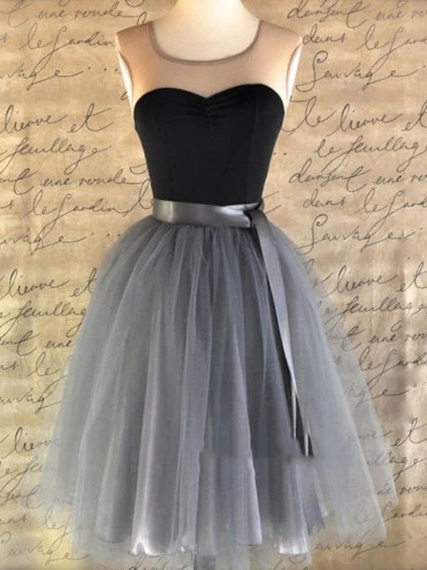 evening dressevening dressRound Neck Sleeveless Short Prom Dresses, Short Graduation Dresses, Homecoming Dresses