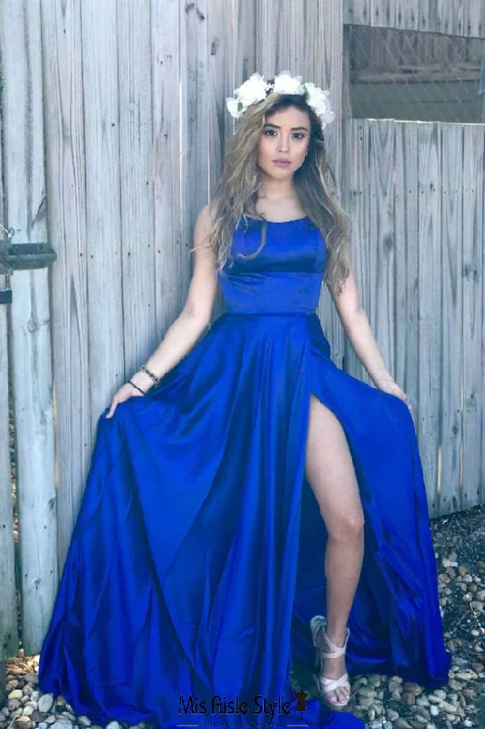 casual knit dresscasual knit dressSexy Slit Royal Blue Prom Dress