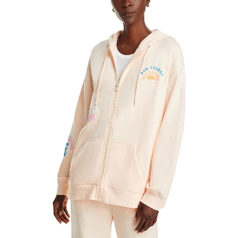 Online Specials Vintage Havana Womens Graphic Zip-Up Hoodie