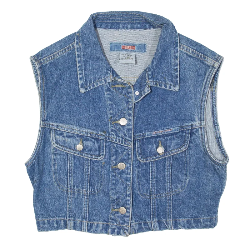 Stock Clearance SQUEEZE JEANS Denim Gilet Blue 90s Womens M