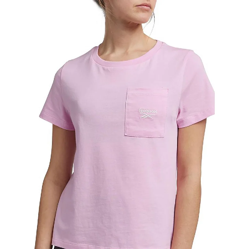 New Markdowns Reebok Womens Short Sleeve Patch Pocket Shirts & Tops