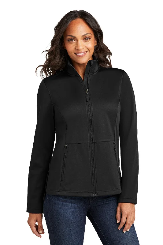 Massive Deals Port Authority Womens Water Resistant Flexshell Full Zip Jacket - Deep Black - New Massive Deals Port Authority Womens Water Resistant Flexshell Full Zip Jacket - Deep Black - New