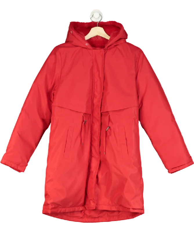 Deal Mania Yuwei Red Drawstring Waist Puffer Jacket UK XL