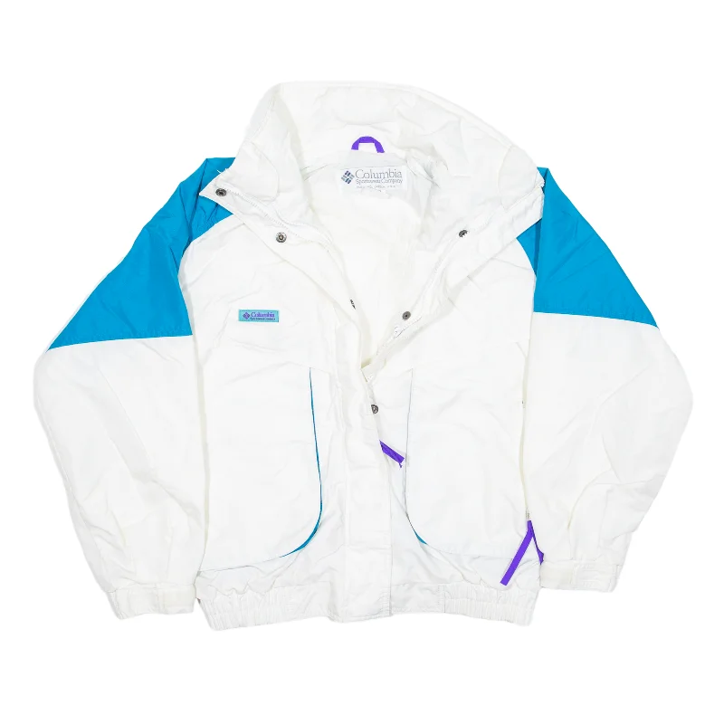 Best Seller COLUMBIA Powder Keg Ski Jacket White Nylon 90s Womens M