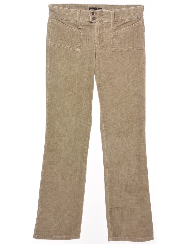 Hurry In Light Brown Lei 1990s Corduroy Trousers - W30 L31