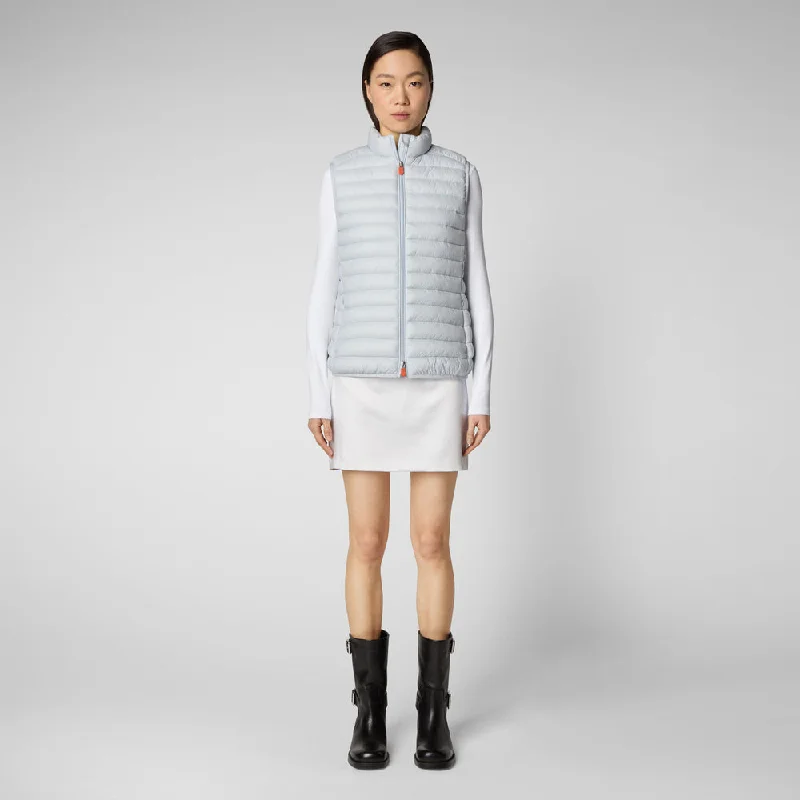 Super Bargain Women's Charlotte Puffer Vest In Foam Grey