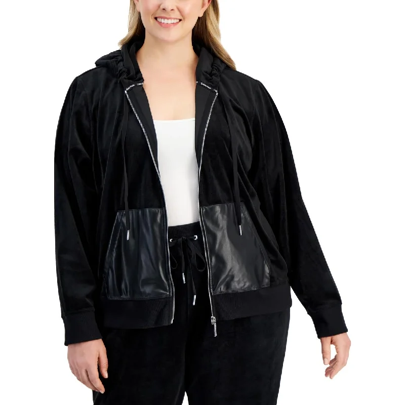 Major Savings Calvin Klein Womens Plus Velvet Comfy Zip Hoodie