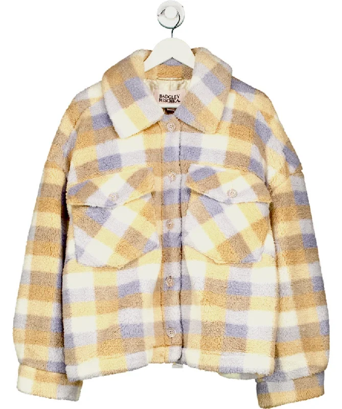 Exclusive Savings Badgley Mischka Beige Check Super Soft Sherpa Teddy Fleece Jacket UK XL Exclusive Savings Badgley Mischka Beige Check Super Soft Sherpa Teddy Fleece Jacket UK XL