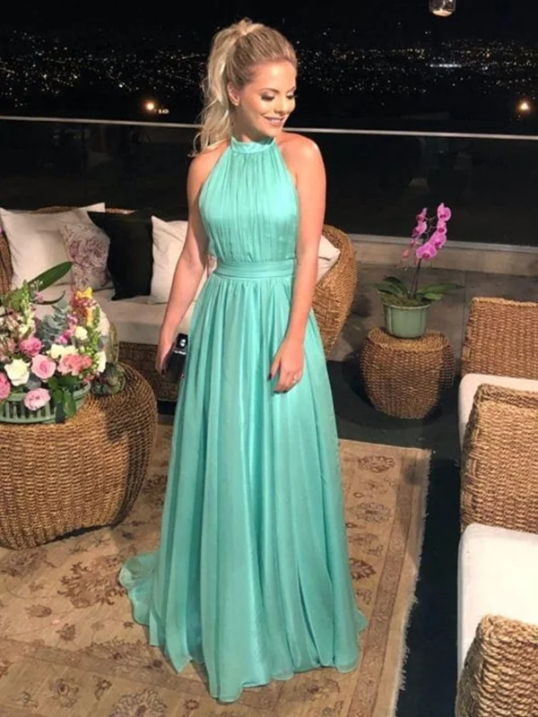 Today's Special Halter Neck Backless Green Long Prom Dresses, Open Back Long Green Formal Evening Dress Today's Special Halter Neck Backless Green Long Prom Dresses, Open Back Long Green Formal Evening Dress