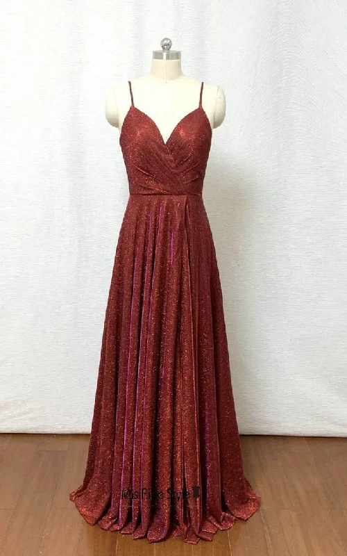 luxury dressluxury dressSexy Slit Burgundy Sparkle Prom Dress