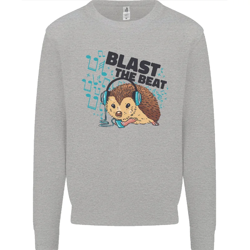 Loyalty Reward A Music DJ Hedgehog Headphones Dance Mens Sweatshirt Jumper