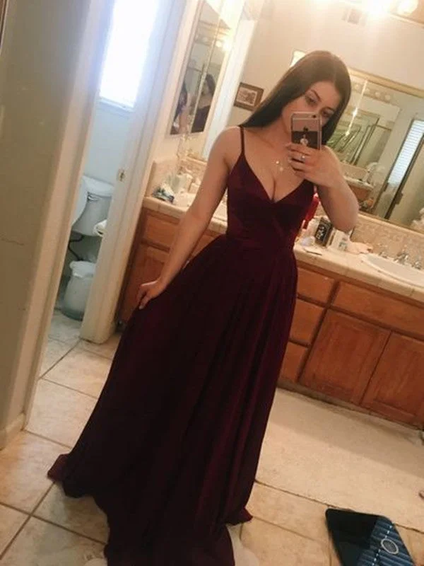 Big Savings Sexy V Neck Spaghetti Straps Burgundy Prom Dresses, Burgundy Formal Dresses Big Savings Sexy V Neck Spaghetti Straps Burgundy Prom Dresses, Burgundy Formal Dresses
